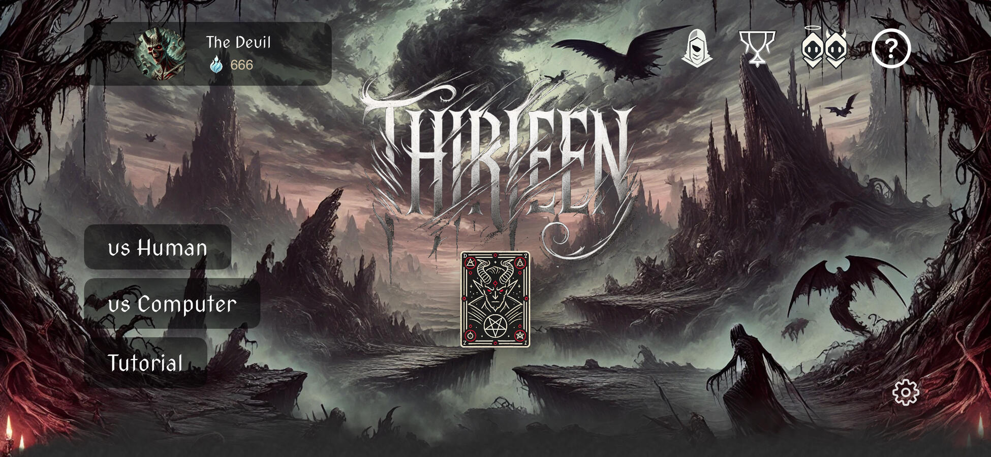 Thirteen Game Homescreen Thirteen Game Homescreen